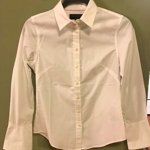 Banana republic white button down shirt
